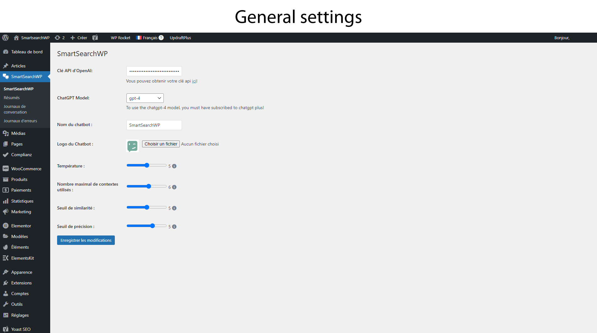 SmartSearchWP General Settings